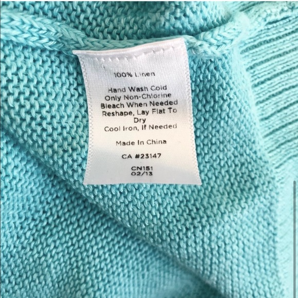 Talbots 100% Linen 3/4 Sleeve Button Front Cardigan - Picture 4 of 4